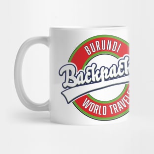 Burundi backpacker world traveler logo Mug